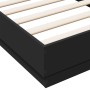 Black engineered wood bed frame 90x190 cm by , Beds and slatted bases - Ref: Foro24-839631, Price: 94,89 €, Discount: %