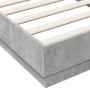 Estructura de cama madera de ingeniería gris hormigón 90x190 cm de , Camas y somieres - Ref: Foro24-839633, Precio: 91,57 €, ...