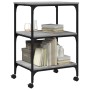 Printer stand 3 levels gray Sonoma 50x41x75 cm by , Printer supports - Ref: Foro24-842289, Price: 51,99 €, Discount: %