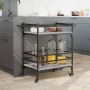 Carrito de cocina madera ingeniería gris Sonoma 82x40x78,5 cm de , Carros de cocina y comedor - Ref: Foro24-842364, Precio: 5...