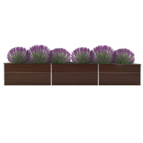 Brown galvanized steel garden bed 480x80x77 cm by vidaXL, Pots and planters - Ref: Foro24-47070, Price: 165,84 €, Discount: %