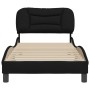 Estructura de cama con cabecero de tela negro 90x200 cm de , Camas y somieres - Ref: Foro24-3207746, Precio: 150,40 €, Descue...