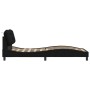 Estructura de cama con cabecero de tela negro 90x200 cm de , Camas y somieres - Ref: Foro24-3207746, Precio: 150,40 €, Descue...