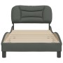 Bed frame with headboard in dark gray fabric 80x200 cm by , Beds and slatted bases - Ref: Foro24-3207731, Price: 148,99 €, Di...