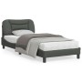 Dark gray fabric bed frame with headboard 90x190 cm by , Beds and slatted bases - Ref: Foro24-3207738, Price: 148,99 €, Disco...