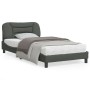 Estructura de cama con cabecero de tela gris oscuro 100x200 cm de , Camas y somieres - Ref: Foro24-3207752, Precio: 157,54 €,...