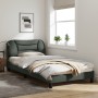 Estructura de cama con cabecero de tela gris oscuro 100x200 cm de , Camas y somieres - Ref: Foro24-3207752, Precio: 157,54 €,...