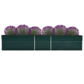 Arriate de acero galvanizado verde 400x80x45 cm de vidaXL, Maceteros y jardineras - Ref: Foro24-47057, Precio: 75,50 €, Descu...