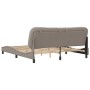 Bed frame with headboard in taupe gray fabric 180x200 cm by , Beds and slatted bases - Ref: Foro24-3207790, Price: 257,56 €, ...