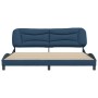 Bed frame with blue fabric headboard 200x200 cm by , Beds and slatted bases - Ref: Foro24-3207799, Price: 245,99 €, Discount: %