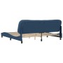 Bed frame with blue fabric headboard 200x200 cm by , Beds and slatted bases - Ref: Foro24-3207799, Price: 245,99 €, Discount: %