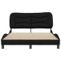 Estructura de cama con cabecero de tela negro 140x190 cm de , Camas y somieres - Ref: Foro24-3207767, Precio: 212,80 €, Descu...