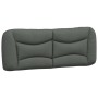 Estructura de cama con cabecero de tela gris oscuro 120x200 cm de , Camas y somieres - Ref: Foro24-3207759, Precio: 190,41 €,...