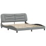 Estructura de cama con cabecero gris claro tela 180x200 cm de , Camas y somieres - Ref: Foro24-3207786, Precio: 219,53 €, Des...