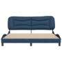 Estructura de cama con cabecero de tela azul 180x200 cm de , Camas y somieres - Ref: Foro24-3207792, Precio: 237,06 €, Descue...