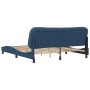 Estructura de cama con cabecero de tela azul 180x200 cm de , Camas y somieres - Ref: Foro24-3207792, Precio: 237,06 €, Descue...