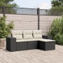 4-piece garden sofa set with black synthetic rattan cushions by , Garden sets - Ref: Foro24-3254803, Price: 283,49 €, Discoun...