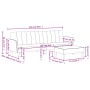 2-Sitzer-Schlafsofa mit Hocker aus dunkelgrauem Stoff von , Sofas - Ref: Foro24-3216247, Preis: 288,37 €, Rabatt: %