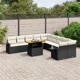 11-teiliges Gartensofa-Set und schwarze synthetische Rattankissen von , Gartensets - Ref: Foro24-3271945, Preis: 741,65 €, Ra...