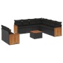 Set de sofás de jardín 10 pzas cojines ratán sintético negro de , Conjuntos de jardín - Ref: Foro24-3227784, Precio: 643,82 €...