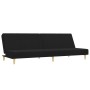 Sofá cama de 2 plazas con taburete tela negro de , Sofás - Ref: Foro24-3216226, Precio: 267,82 €, Descuento: %