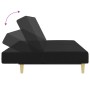 Sofá cama de 2 plazas con taburete tela negro de , Sofás - Ref: Foro24-3216226, Precio: 267,82 €, Descuento: %