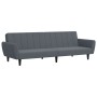 Sofá cama de 2 plazas con taburete terciopelo gris oscuro de , Sofás - Ref: Foro24-3216251, Precio: 304,51 €, Descuento: %