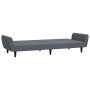 Sofá cama de 2 plazas con taburete terciopelo gris oscuro de , Sofás - Ref: Foro24-3216251, Precio: 304,51 €, Descuento: %