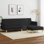 2-Sitzer-Schlafsofa mit schwarzem Stoffhocker von , Sofas - Ref: Foro24-3216245, Preis: 307,24 €, Rabatt: %