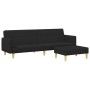 2-seater sofa bed with black fabric stool by , Sofas - Ref: Foro24-3216245, Price: 307,24 €, Discount: %