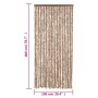 Beige and dark brown chenille anti-fly curtain 100x200 cm by , Mosquito nets for windows - Ref: Foro24-377322, Price: 62,34 €...