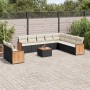 11-teiliges Gartensofa-Set und schwarze synthetische Rattankissen von , Gartensets - Ref: Foro24-3227799, Preis: 710,86 €, Ra...