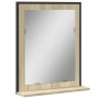 Bathroom mirror with Sonoma engineered wood shelf 50x12x60 cm by , Dressing tables - Ref: Foro24-842417, Price: 42,73 €, Disc...