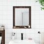 Bathroom mirror with brown engineered wood shelf 50x12x60 cm by , Dressing tables - Ref: Foro24-842420, Price: 43,03 €, Disco...