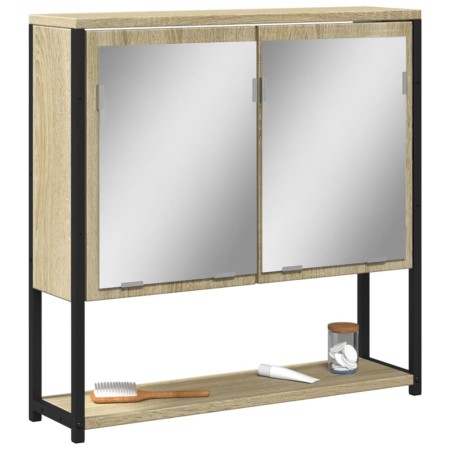 Sonoma oak wood bathroom mirror cabinet 60x16x60 cm by , Dressing tables - Ref: Foro24-842422, Price: 53,03 €, Discount: %