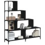 Bookcase with 4 steps in black engineered wood 139x33.5x149 cm by , Bookcases and shelves - Ref: Foro24-842476, Price: 138,75...