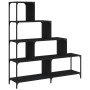 Bookcase with 4 steps in black engineered wood 139x33.5x149 cm by , Bookcases and shelves - Ref: Foro24-842476, Price: 138,75...