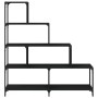 Bookcase with 4 steps in black engineered wood 139x33.5x149 cm by , Bookcases and shelves - Ref: Foro24-842476, Price: 138,75...