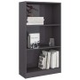 3-tier glossy gray plywood shelf 60x24x109cm