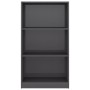 3-tier glossy gray plywood shelf 60x24x109cm by vidaXL, Bookcases and shelves - Ref: Foro24-800872, Price: 51,99 €, Discount: %