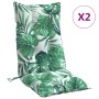 High back chair cushions 2 pcs Oxford fabric printed leaves by , Cushions for chairs and sofas - Ref: Foro24-377638, Price: 5...