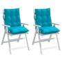 Low Back Chair Cushions 2 Pcs Turquoise Oxford Fabric by , Cushions for chairs and sofas - Ref: Foro24-377734, Price: 48,17 €...