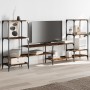 Smoked oak engineered wood TV cabinet 206.5x28.5x95 cm by , TV Furniture - Ref: Foro24-842483, Price: 88,38 €, Discount: %