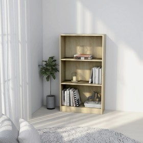 3-tier Sonoma plywood shelf 60x24x109cm by vidaXL, Bookcases and shelves - Ref: Foro24-800867, Price: 61,66 €, Discount: %