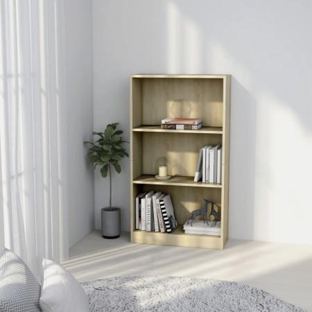 3-tier Sonoma plywood shelf 60x24x109cm by vidaXL, Bookcases and shelves - Ref: Foro24-800867, Price: 61,99 €, Discount: %