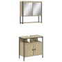 Set de muebles de baño 2 pzas madera contrachapada roble Sonoma de , Muebles de baño - Ref: Foro24-3214656, Precio: 106,31 €,...