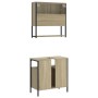 Set de muebles de baño 2 pzas madera contrachapada roble Sonoma de , Muebles de baño - Ref: Foro24-3214656, Precio: 106,31 €,...