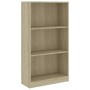 3-tier Sonoma plywood shelf 60x24x109cm by vidaXL, Bookcases and shelves - Ref: Foro24-800867, Price: 61,99 €, Discount: %