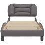 Estructura de cama con cabecero cuero sintético gris 90x190 cm de , Camas y somieres - Ref: Foro24-3207970, Precio: 169,40 €,...