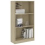 3-tier Sonoma plywood shelf 60x24x109cm by vidaXL, Bookcases and shelves - Ref: Foro24-800867, Price: 61,99 €, Discount: %